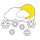 Buien met sneeuw, maar ook opklaringen