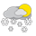Zware sneeuwbuien, maar soms ook zon